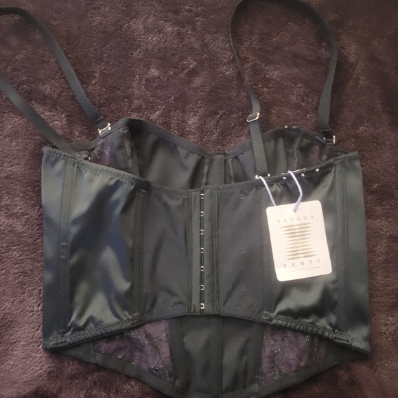 SAVAGE X FENTY Gilded Chains Embroidered Mesh Bustier - Picture 4 of 6